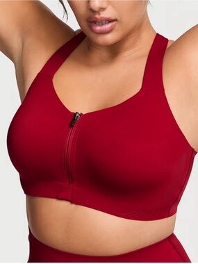 Victoria's Secret Red Front-Zip Incredible Knockout Ultra Max Sports Bra
